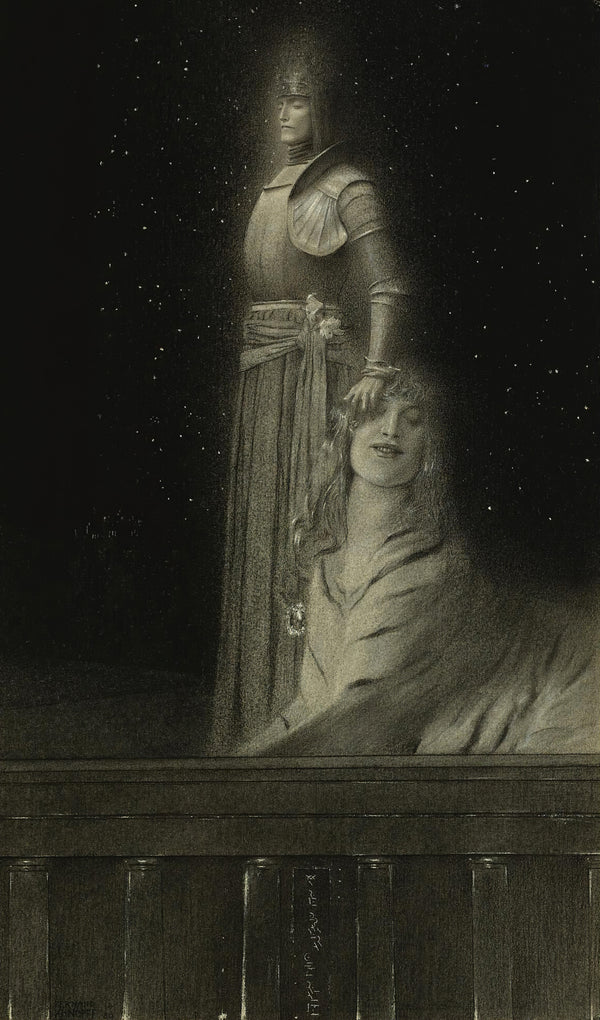 Fernand Khnopff — Avec Verhaeren. Un Ange | Symbolist Art Print