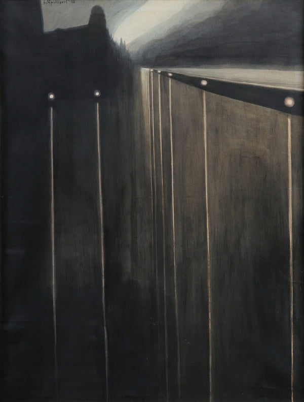 Léon Spilliaert — Digue d'Ostende aux réverbères | Symbolist Art Print