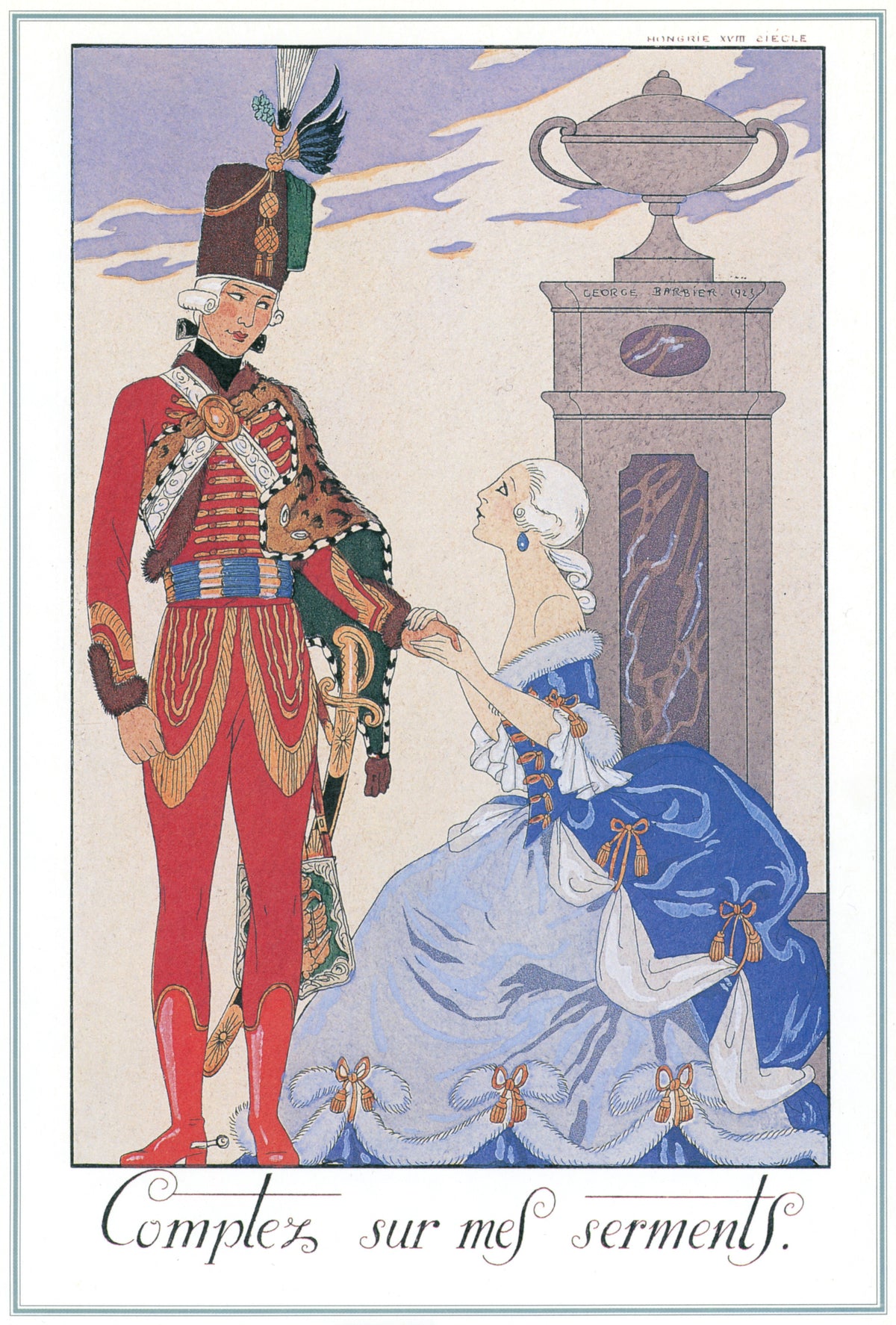 George Barbier — Comptez sur mes serments | Art Deco Fashion Print