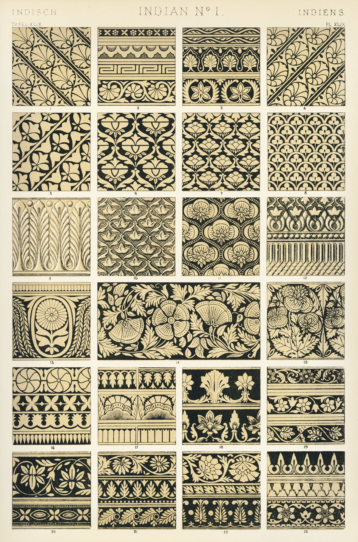 Owen Jones — Indian No. 1 | Grammar of Ornament Design Print