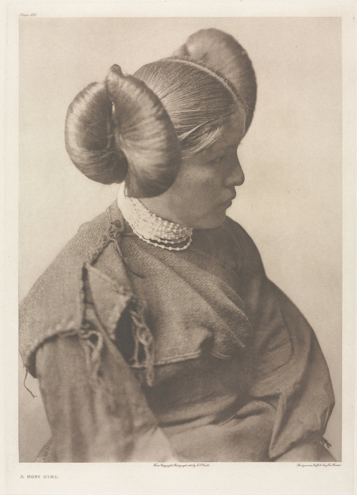Edward S. Curtis — A Hopi Girl | Vintage Photograph Print