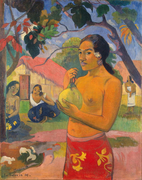 Paul Gauguin — Woman Holding a Fruit (Eu haere ia oe) | Fine Art Print