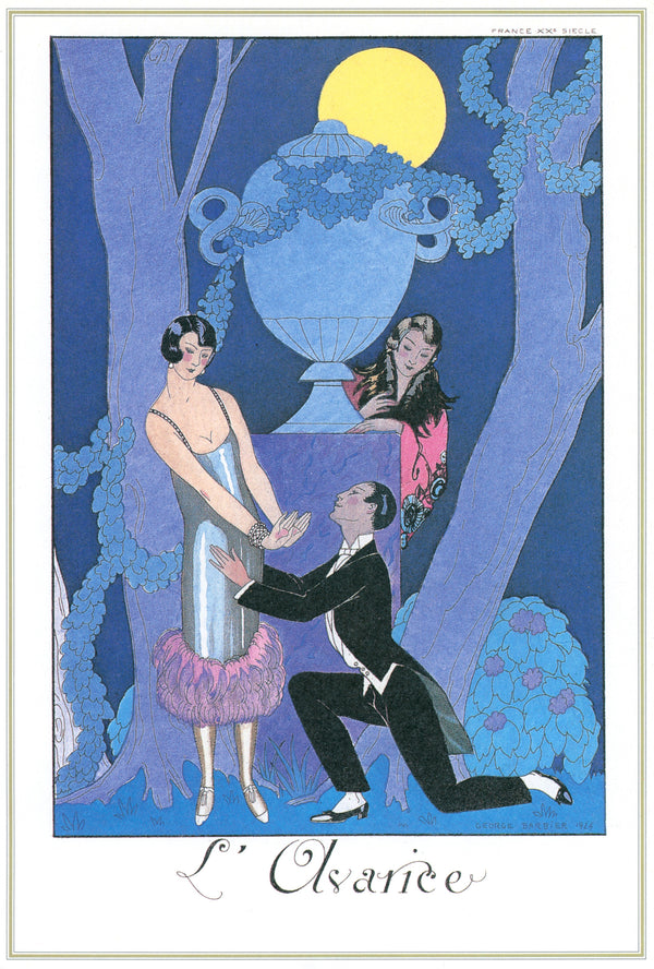George Barbier — L'Avarice [Avarice] | Art Deco Fashion Print
