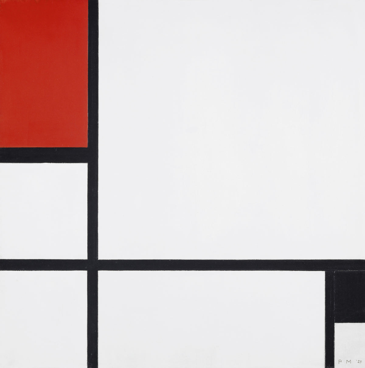 Piet Mondrian — Composition No. I, with Red and Black | Fine Art Print