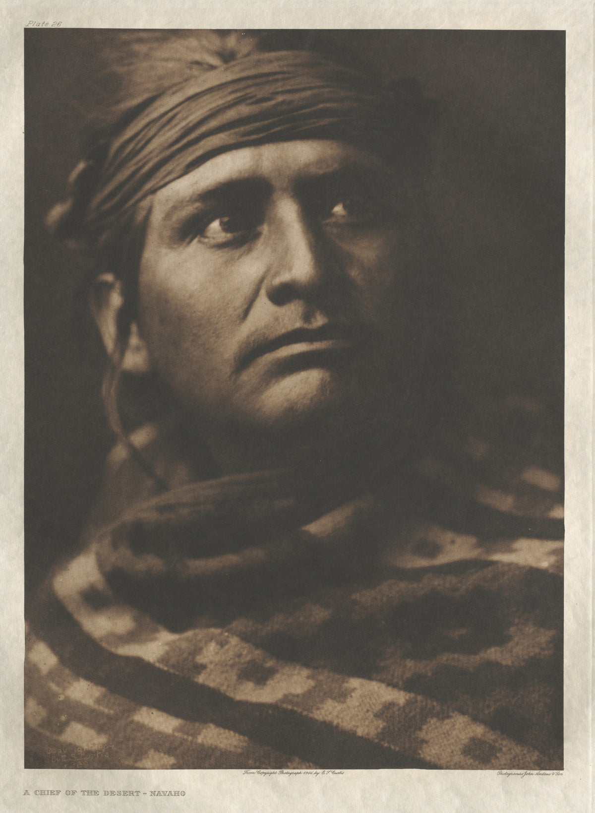 Edward S. Curtis — A Chief of the Desert – Navaho | Vintage Photograph Print