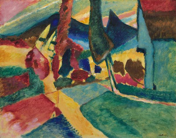 Wassily Kandinsky — Landscape with Two Poplars | Expressionist Fine Art Print