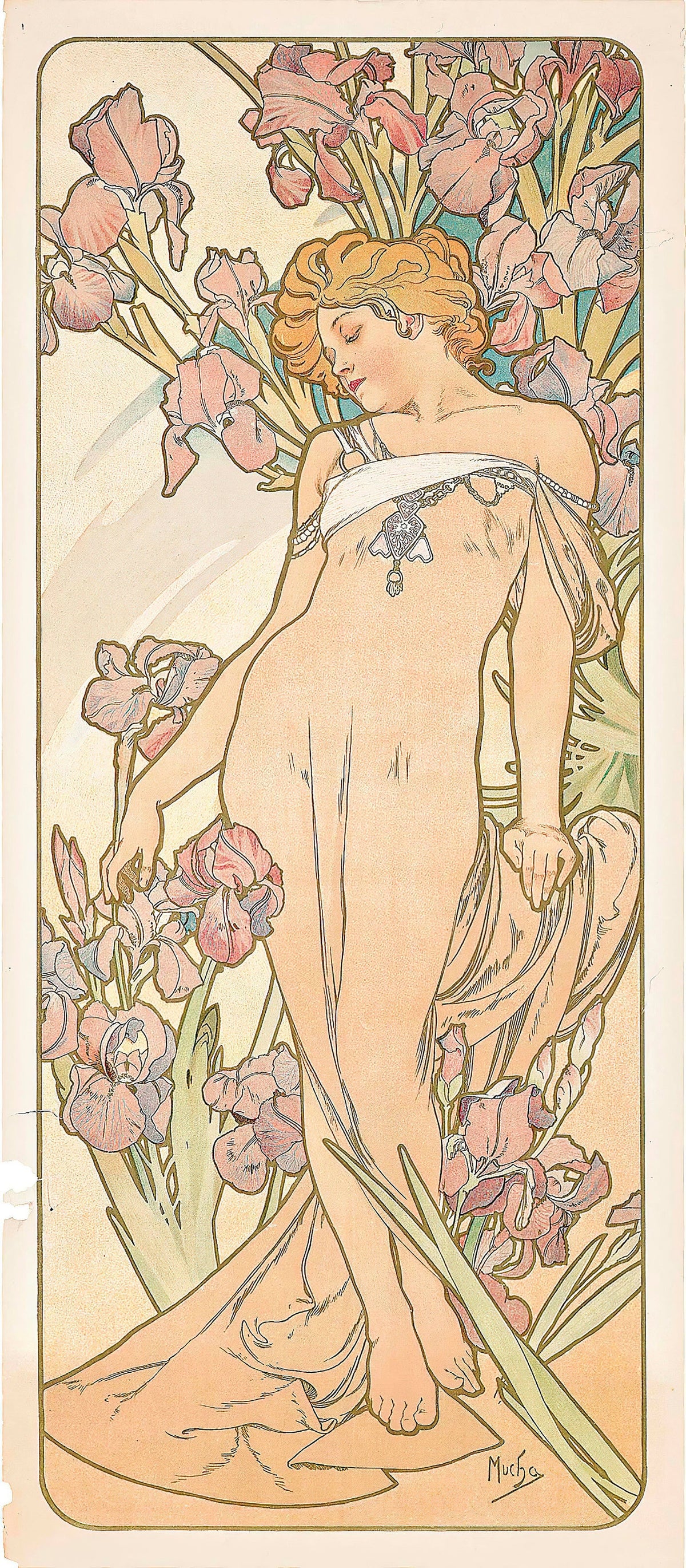 Alphonse Mucha — The Iris | Art Nouveau Print