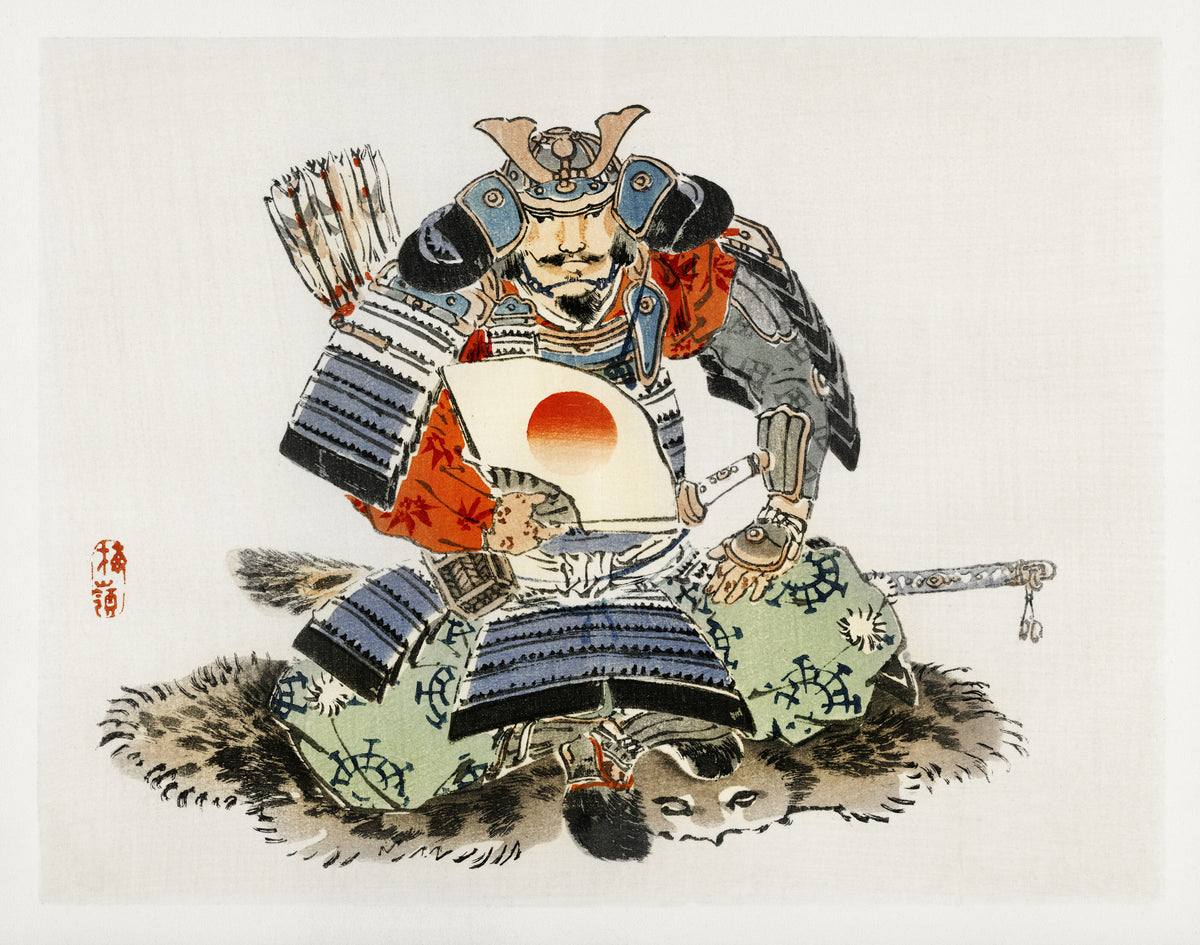 Kōno Bairei — Samurai | Japanese Woodblock Print (Ukiyo-e)
