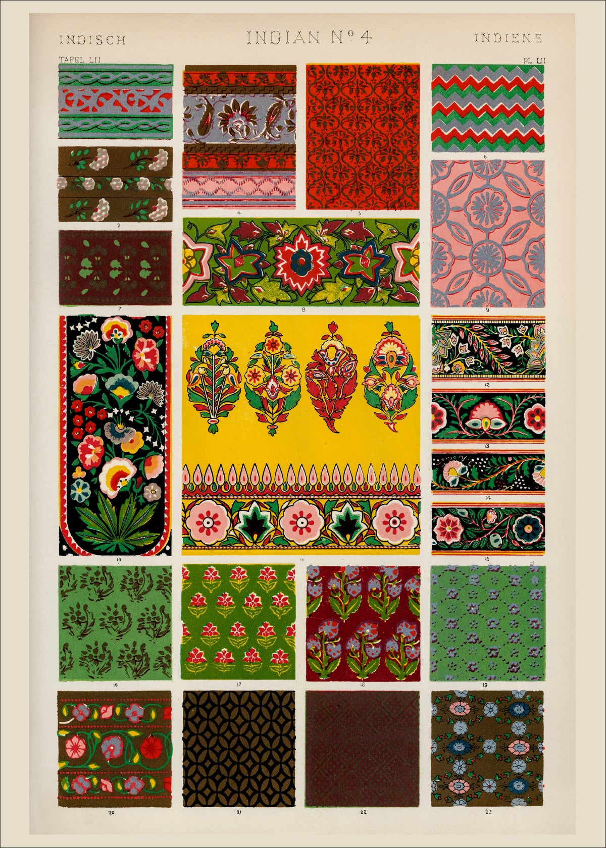 Owen Jones — Indian No. 4, from The Grammar of Ornament | Ornament Plate Print