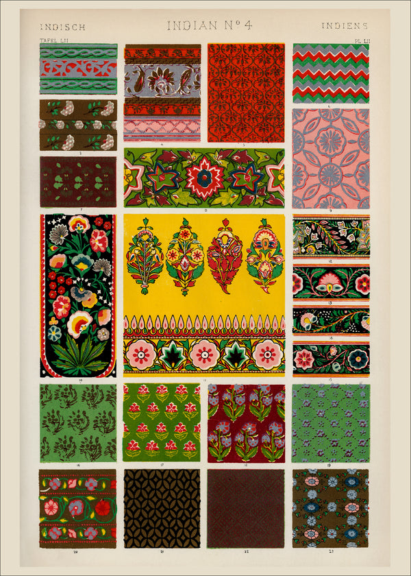 Owen Jones — Indian No. 4, from The Grammar of Ornament | Ornament Plate Print