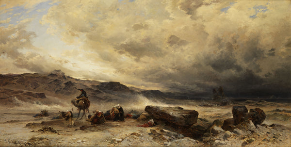 Hermann Corrodi — Caravan in a Sandstorm | Fine Art Print