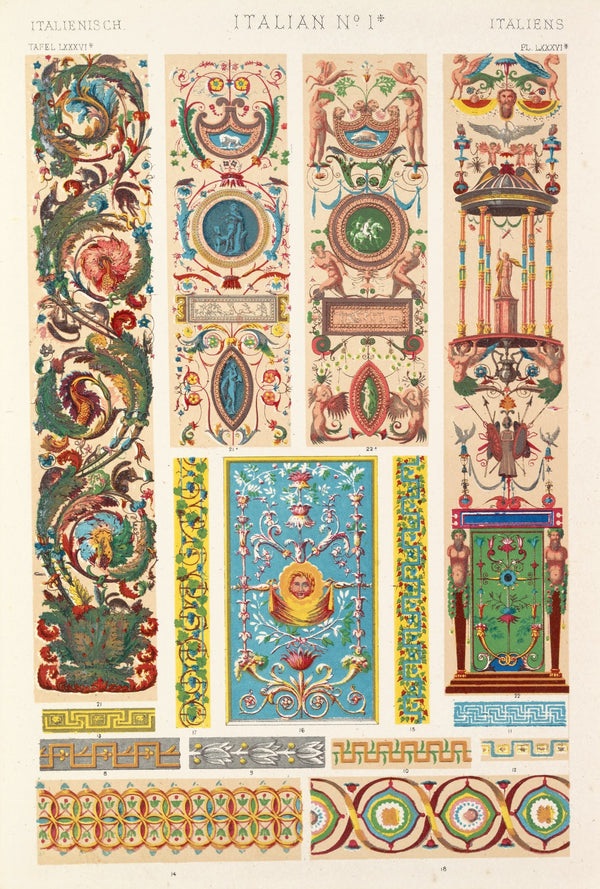 Owen Jones — Italian No. 1*, from The Grammar of Ornament | Ornament Plate Print
