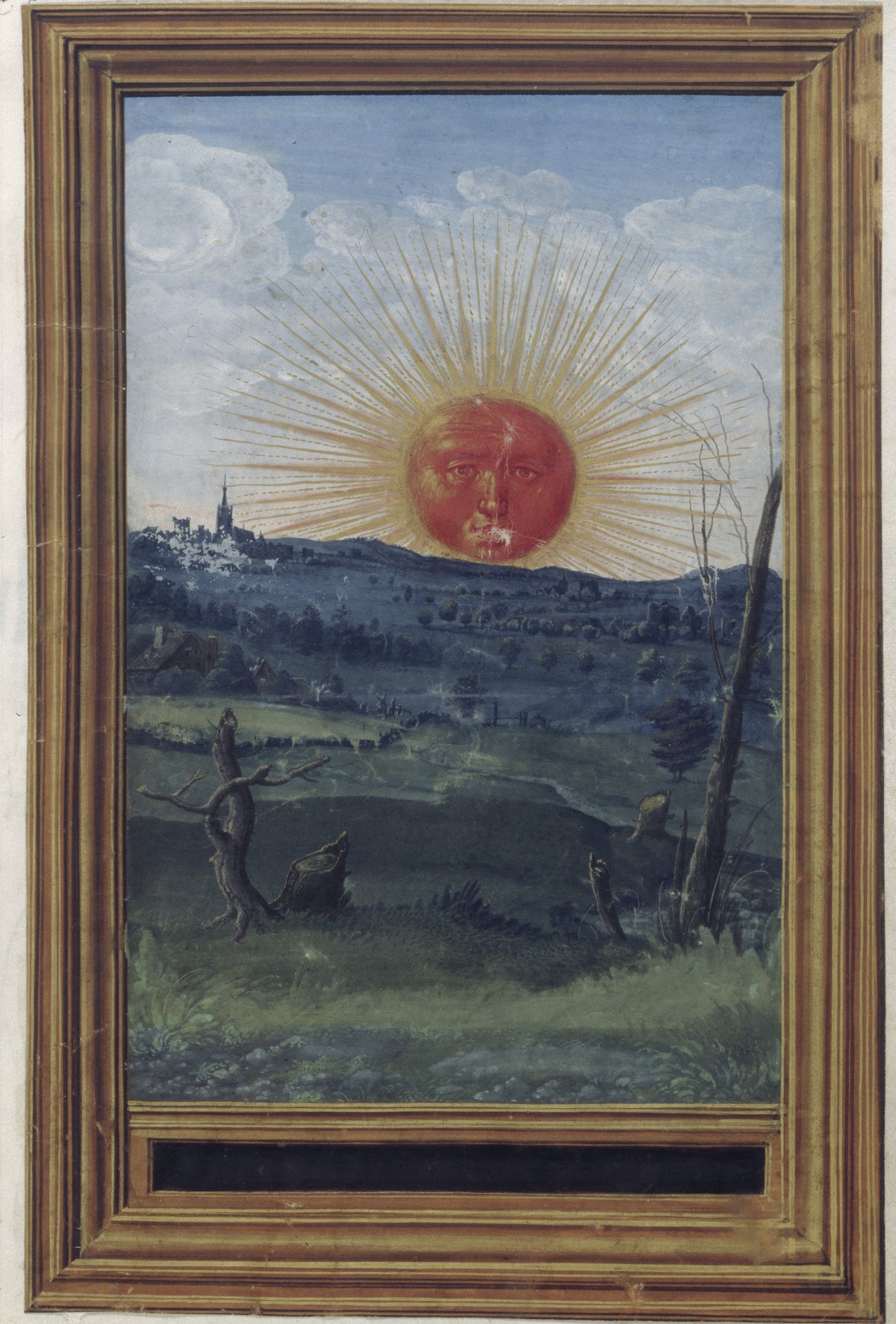 Splendor Solis — The Red Sun | Illuminated Manuscript Print