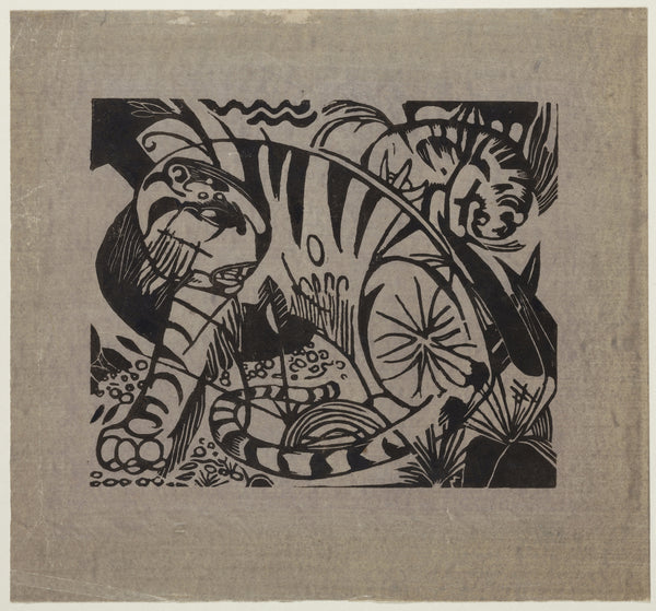 Franz Marc — Tiger (Woodcut) | Expressionist Fine Art Print