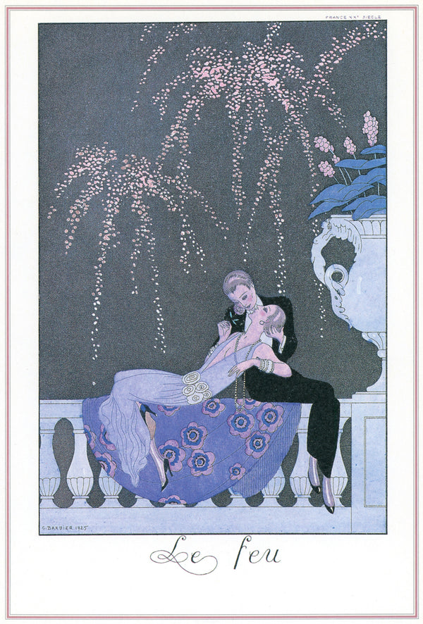 George Barbier — Le Feu | Art Deco Fashion Print