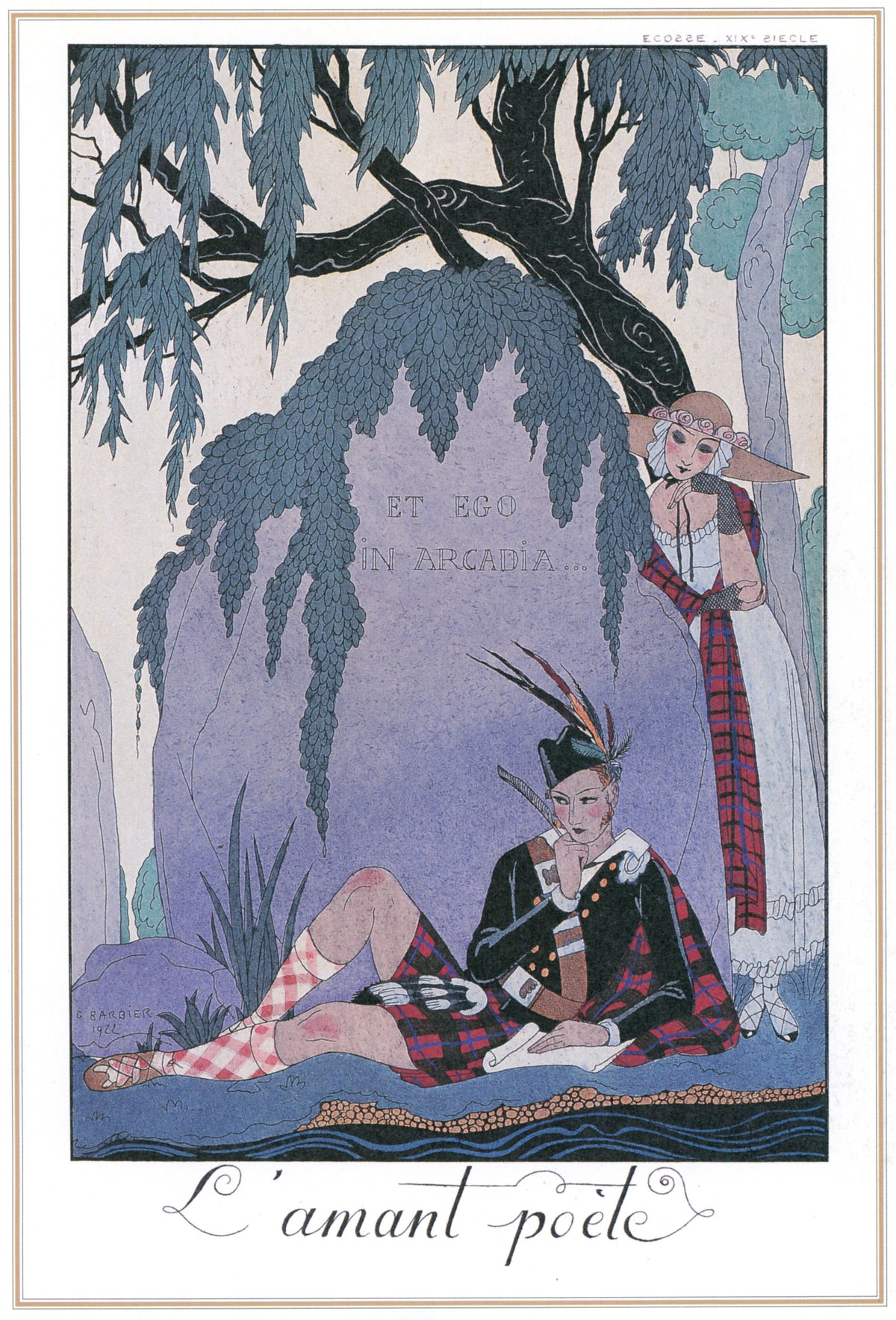 George Barbier — L'Amant poète | Art Deco Fashion Print