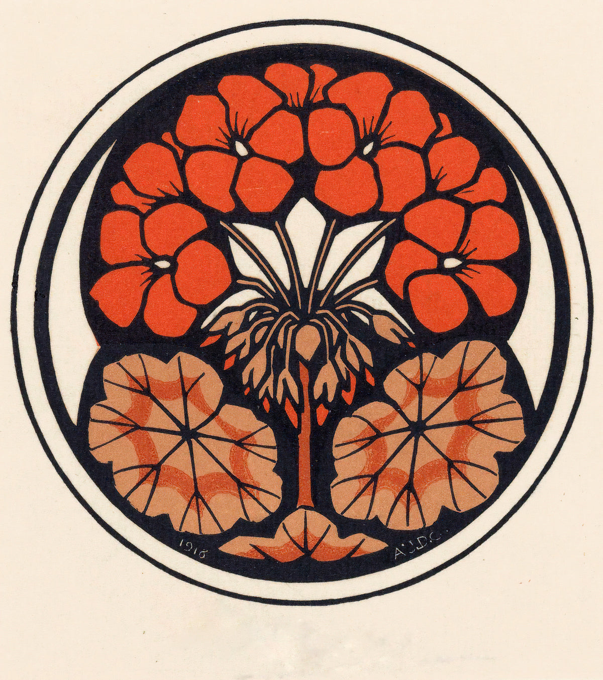 Julie de Graag — Geranium | Woodcut Print