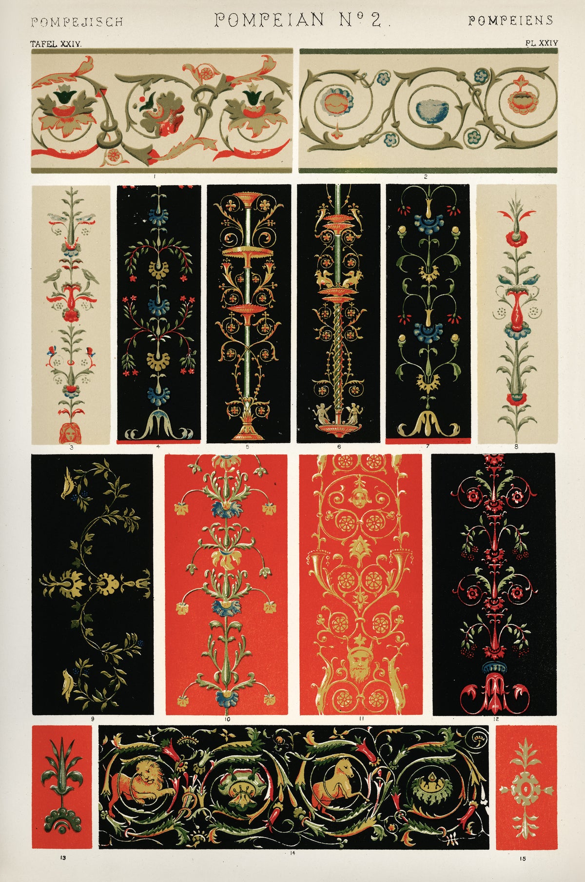 Owen Jones — Pompeian No. 2 | Grammar of Ornament Design Print