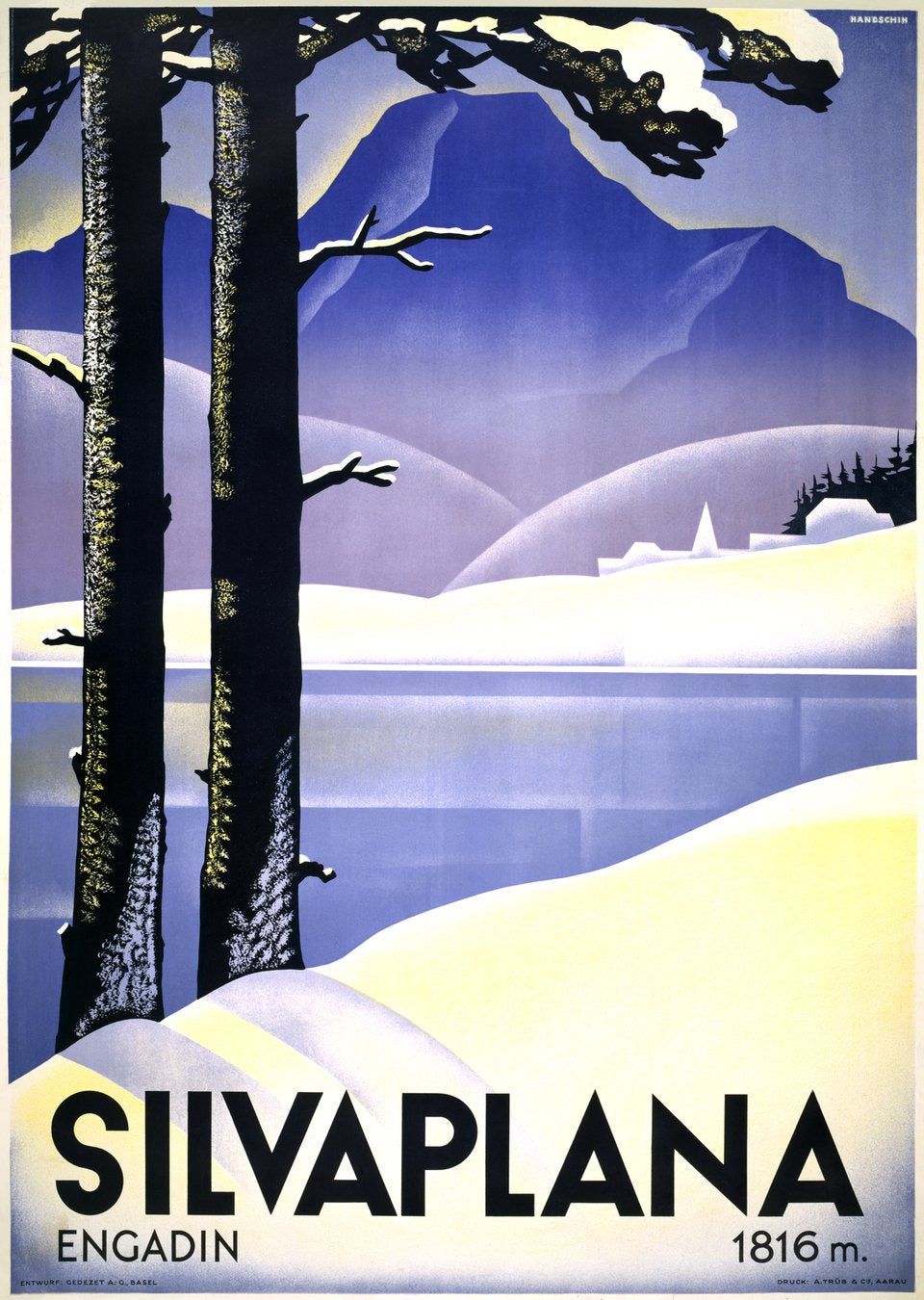 Johannes Handschin — Silvaplana Engadin | Vintage Poster Print