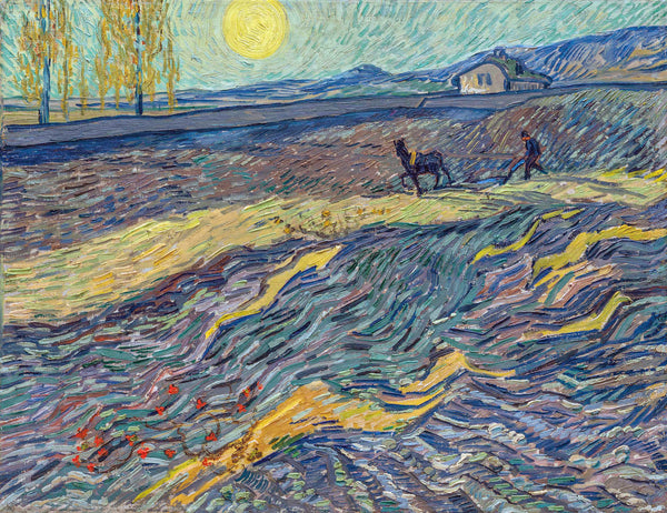 Vincent van Gogh — Enclosed Field with Ploughman (Rising Sun) | Fine Art Print