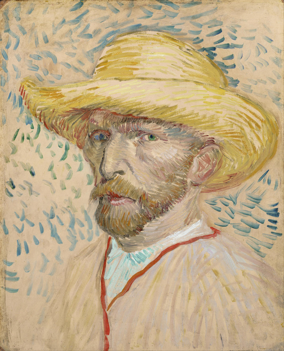 Vincent van Gogh — Self-Portrait with Straw Hat | Fine Art Print