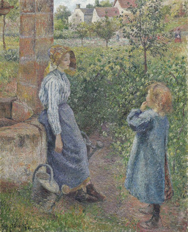 Camille Pissarro — Woman and Child at the Well | Fine Art Print