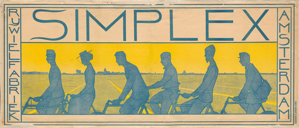 Ferdinand Hart Nibbrig — Simplex Rijwielfabriek Amsterdam [Simplex Bicycle Factory Amsterdam] | Vintage Poster Print