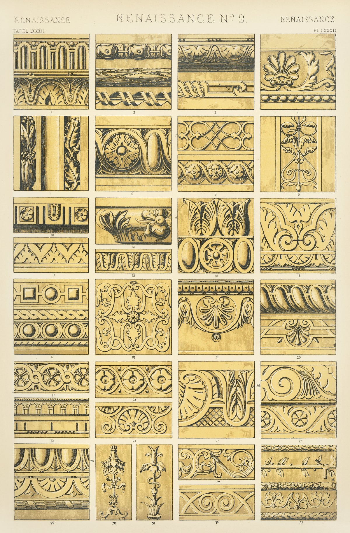 Owen Jones — Renaissance No. 9 | Grammar of Ornament Design Print