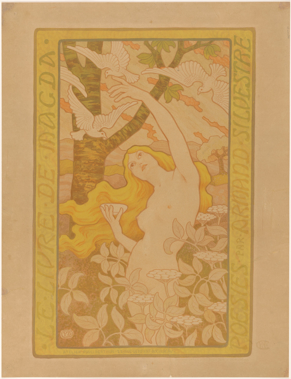 Paul Berthon — Affiche voor Le livre de Magda door Armand Silvestre | Vintage Poster Print