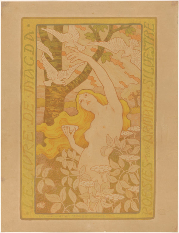Paul Berthon — Affiche voor Le livre de Magda door Armand Silvestre | Vintage Poster Print