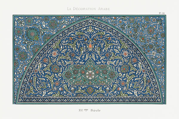 Émile Prisse d'Avennes — La Décoration Arabe, Plate 30 | Ornament Plate Print