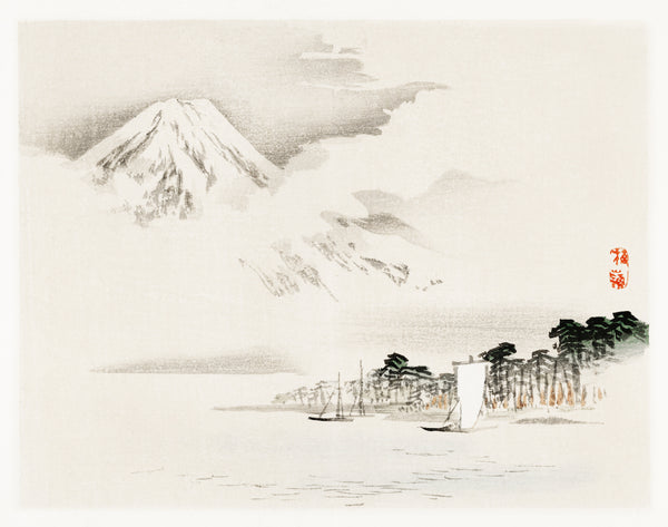 Kōno Bairei — View of Mount Fuji | Japanese Woodblock Print