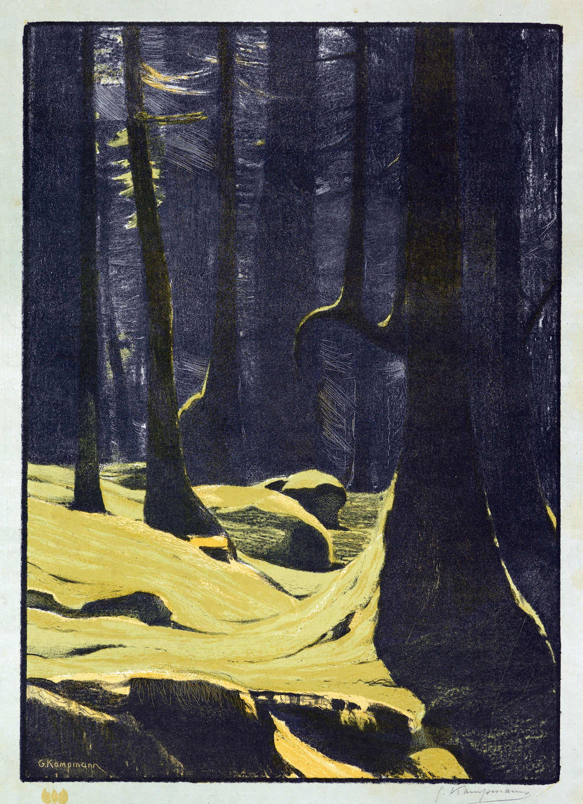 Gustav Kampmann — Mooswald | Lithograph Print