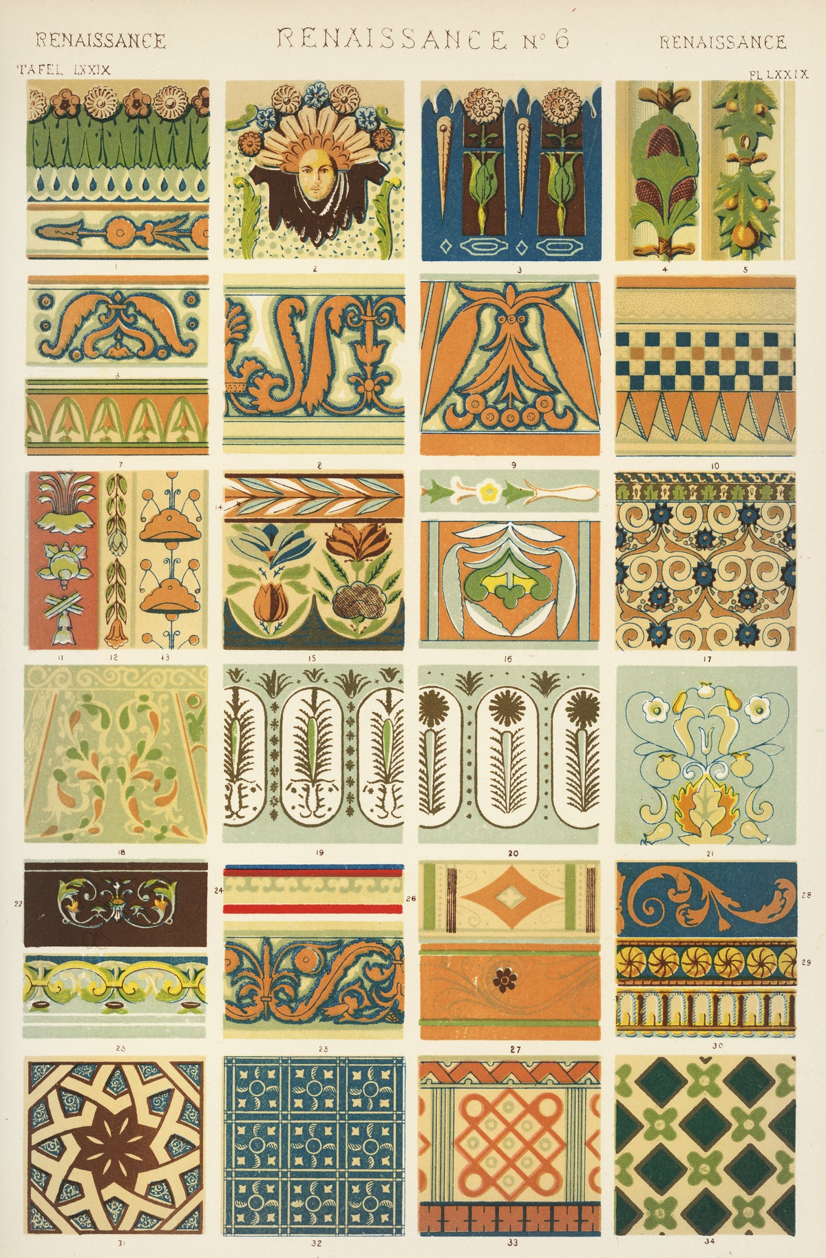 Owen Jones — Renaissance No. 6 | Grammar of Ornament Design Print