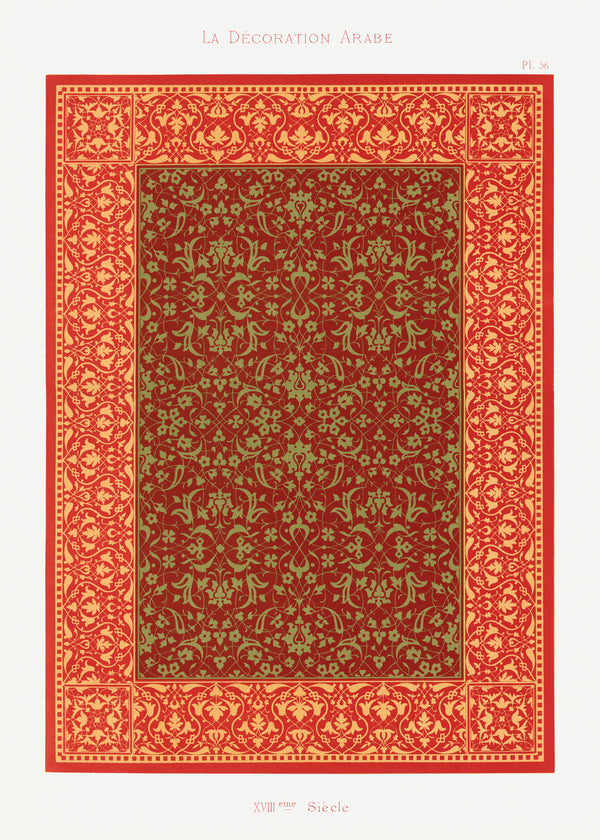 Émile Prisse d'Avennes — Plate 56, La Décoration Arabe | Ornament Plate Print
