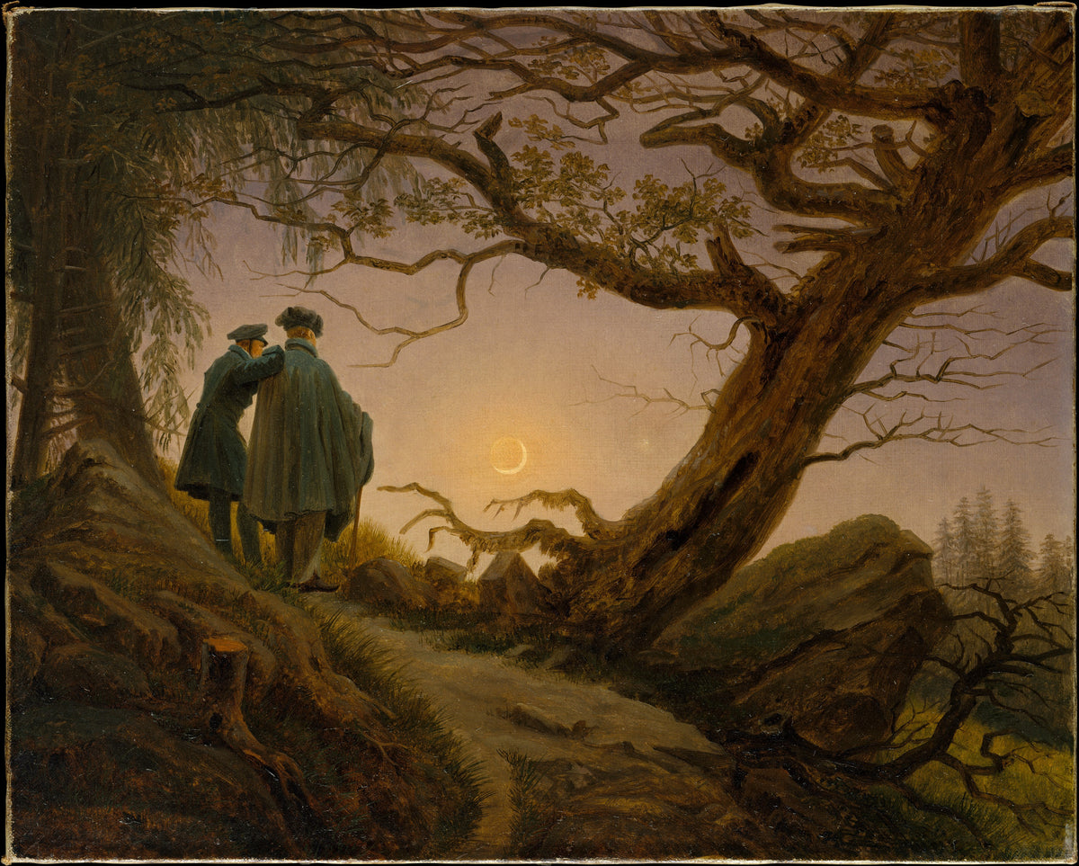 Caspar David Friedrich — Two Men Contemplating the Moon | Fine Art Print