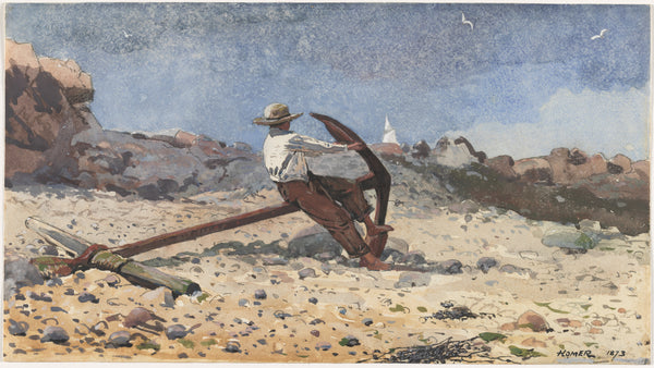 Winslow Homer — Boy with Anchor | Landscape Fine Art Print