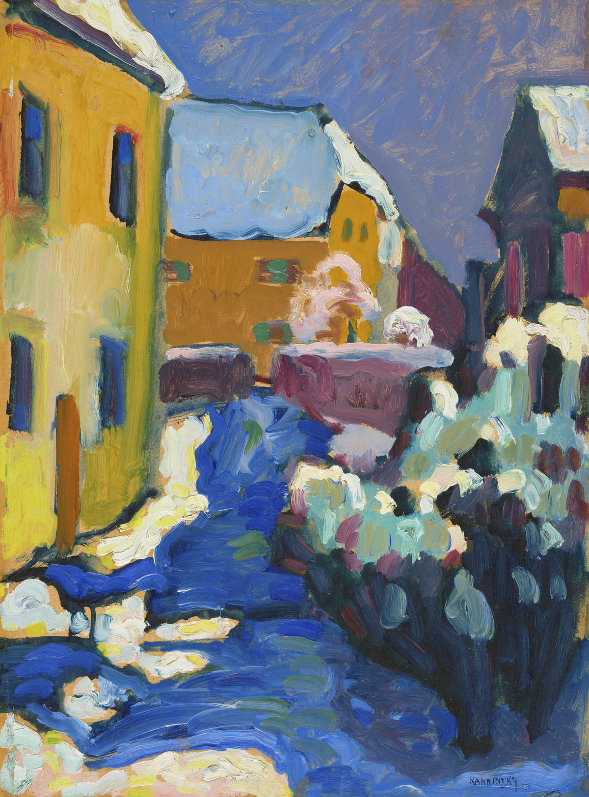 Wassily Kandinsky — Kochel - Cemetery and Vicarage | Expressionist Fine Art Print