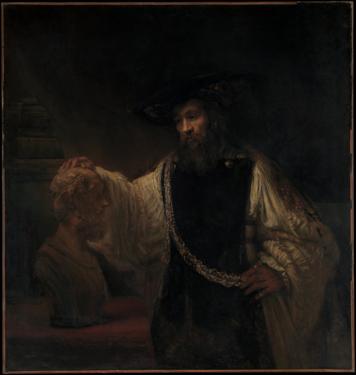 Rembrandt van Rijn — Aristotle with a Bust of Homer | Fine Art Print