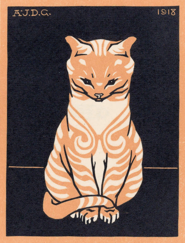 Julie de Graag — Orange Cat | Woodcut Print