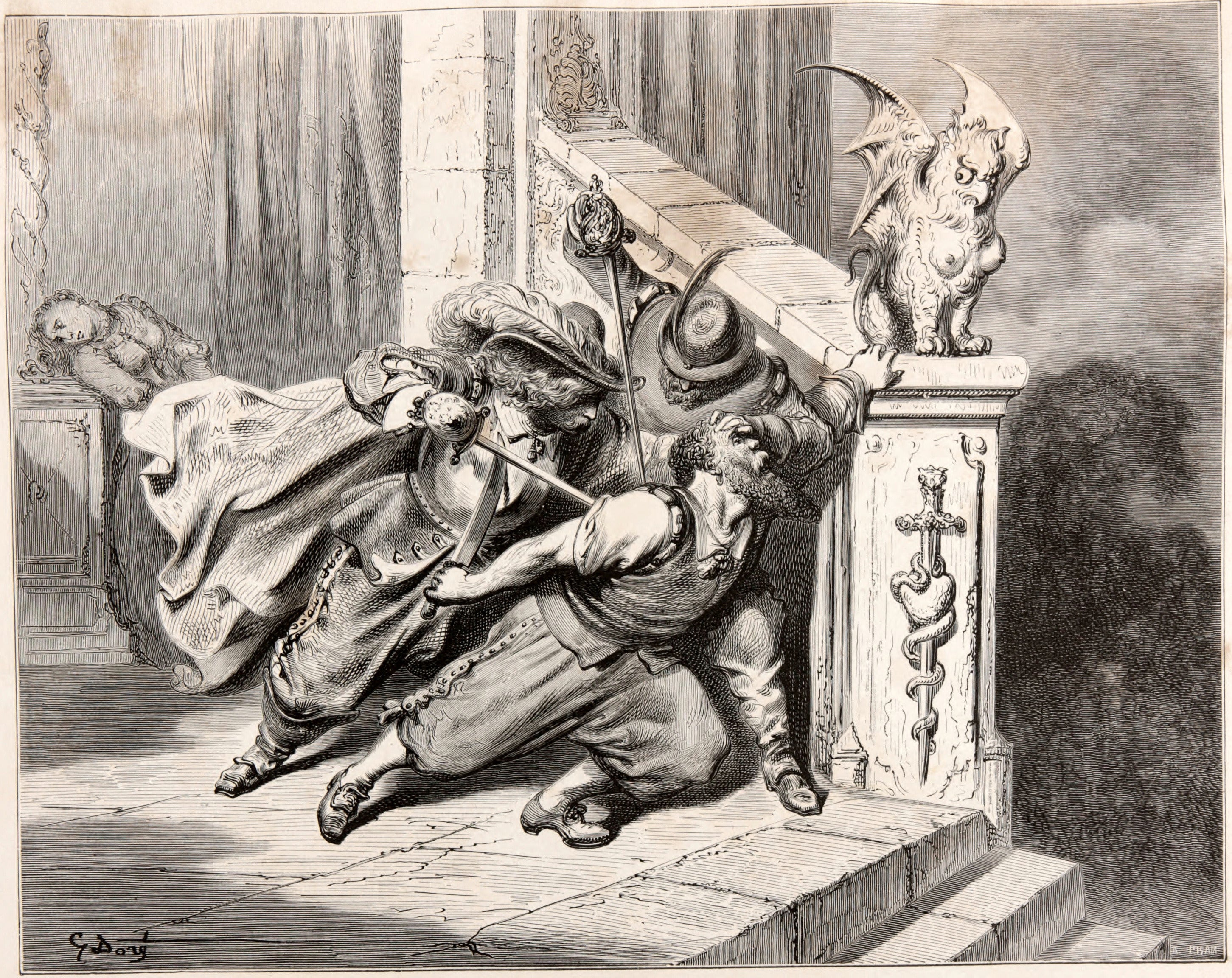 Gustave Doré — Bluebeard: The Death of Bluebeard | Fairy Tale Illustration Print