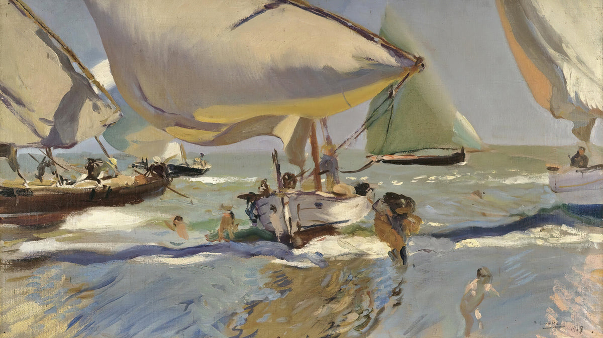 Joaquín Sorolla — Boats on the Shore | Fine Art Print