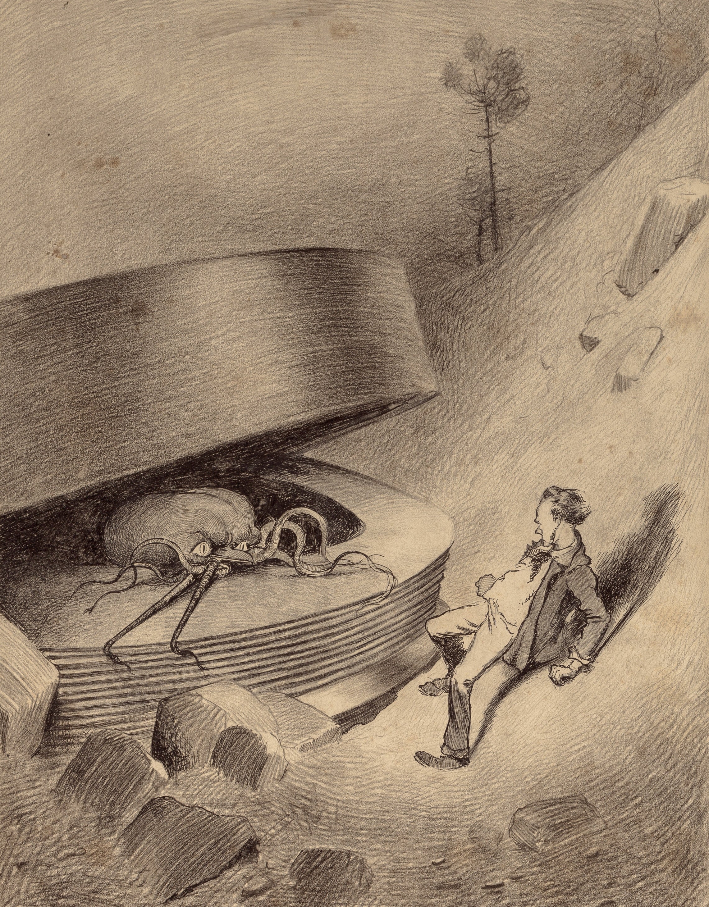 Henrique Alvim Corrêa — Martian Emerges (1906) | Science Fiction Illustration Print