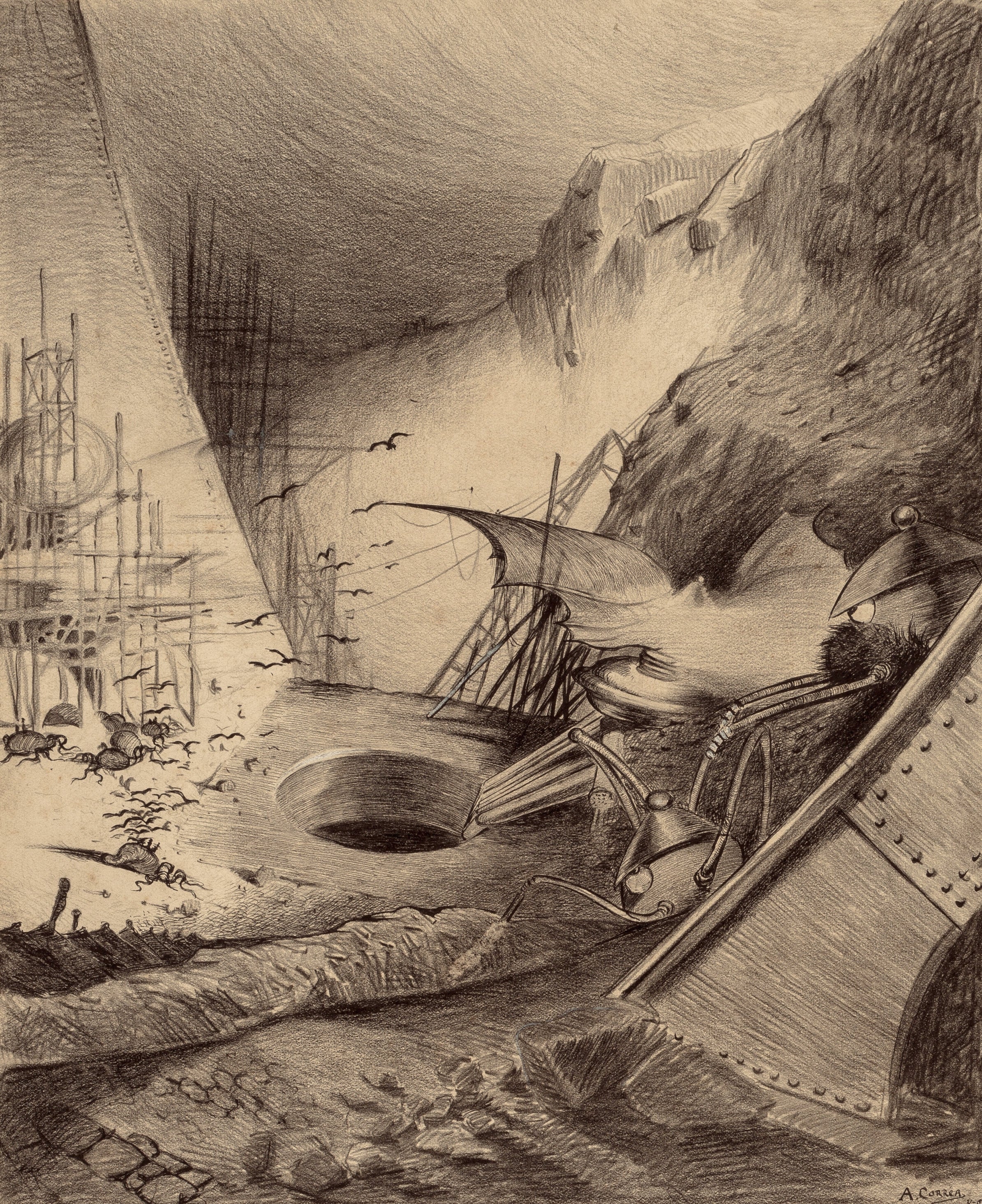 Henrique Alvim Corrêa — Dead Martians (1906) | Science Fiction Illustration Print