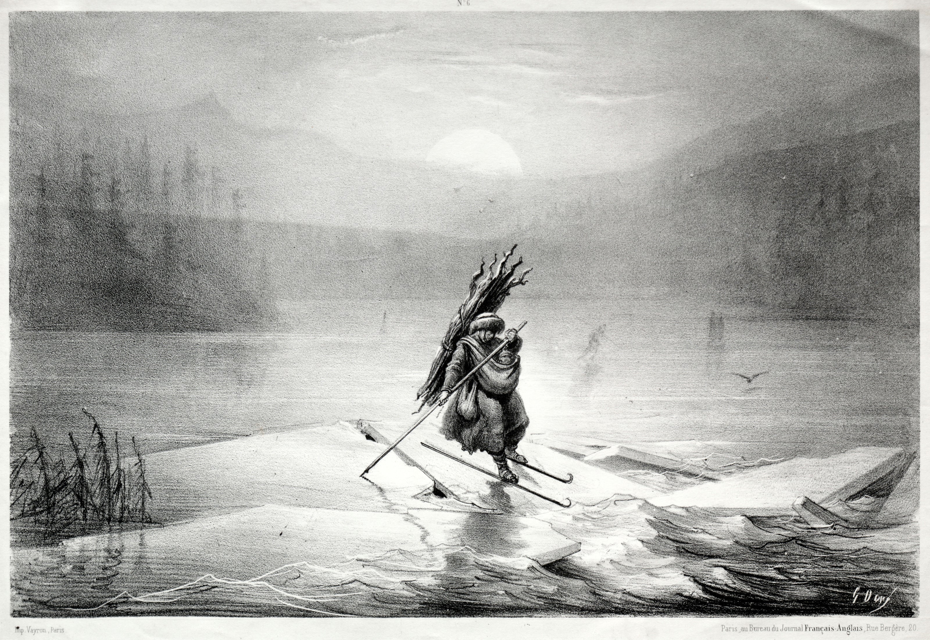 Gustave Doré — The Breaking Ice, Souvenir of Norway | Lithograph Print