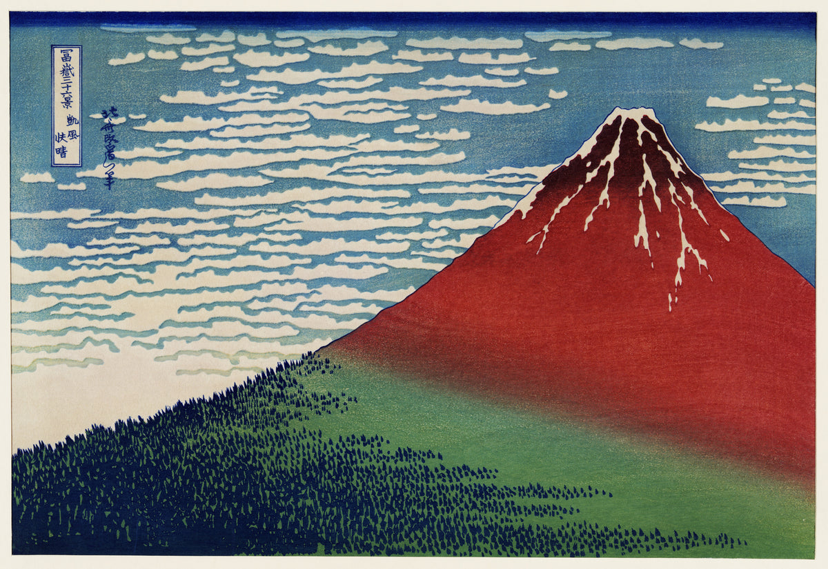 Katsushika Hokusai — Fine Wind, Clear Morning | Japanese Woodblock Print (Ukiyo-e)