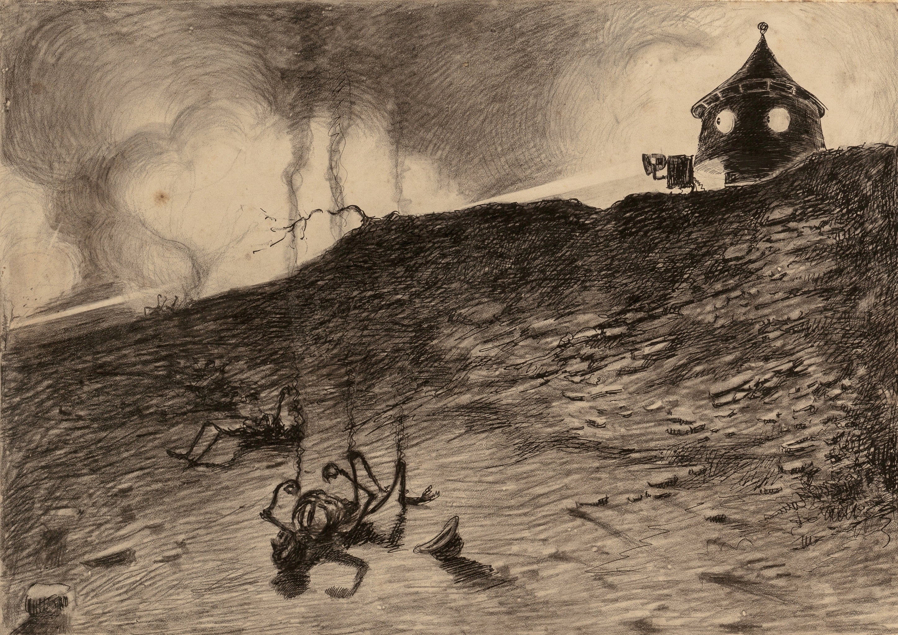 Henrique Alvim Corrêa — Martian Viewing the Carnage (1906) | Science Fiction Illustration Print