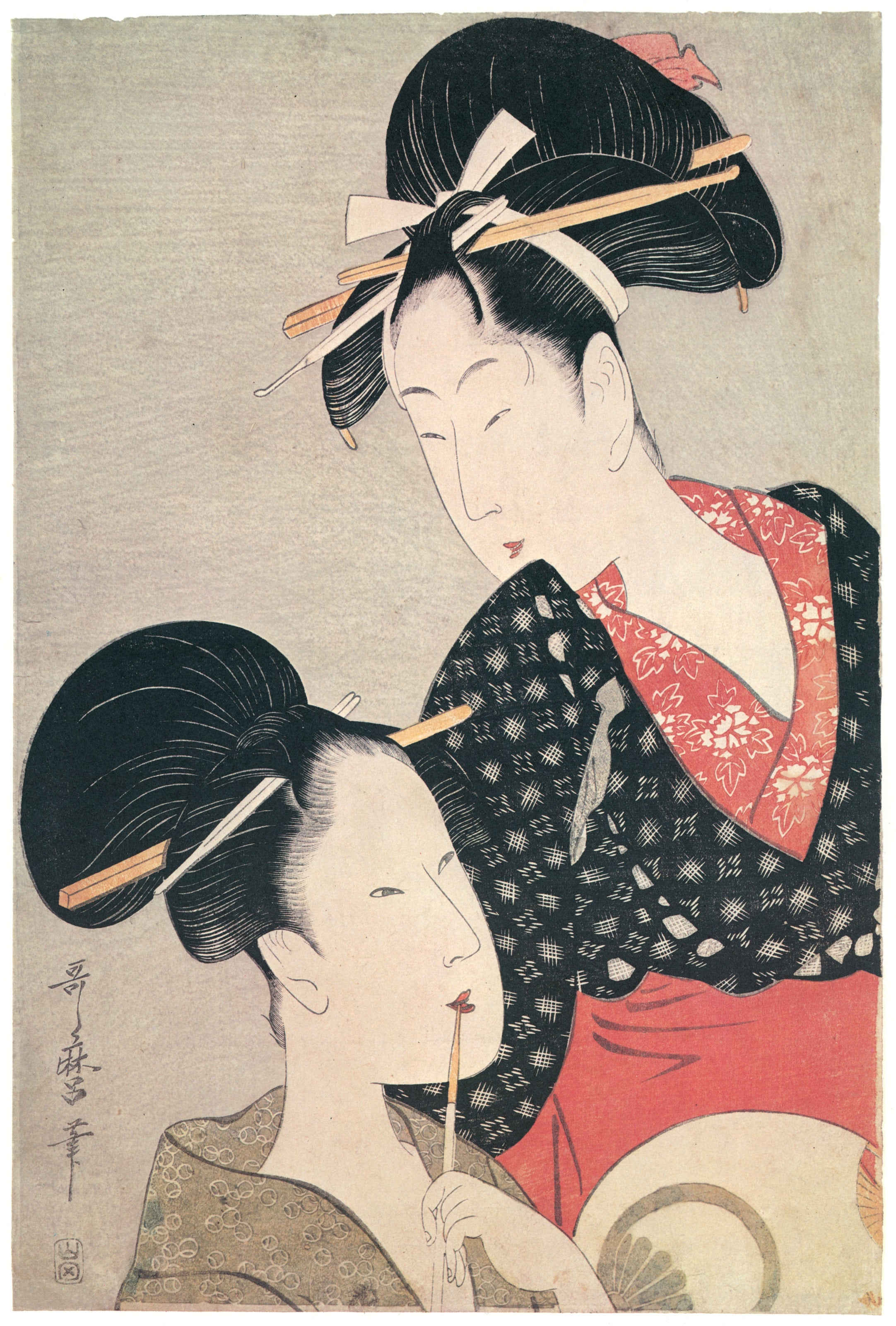 Kitagawa Utamaro — Two Beauties | Japanese Woodblock Print (Ukiyo-e)