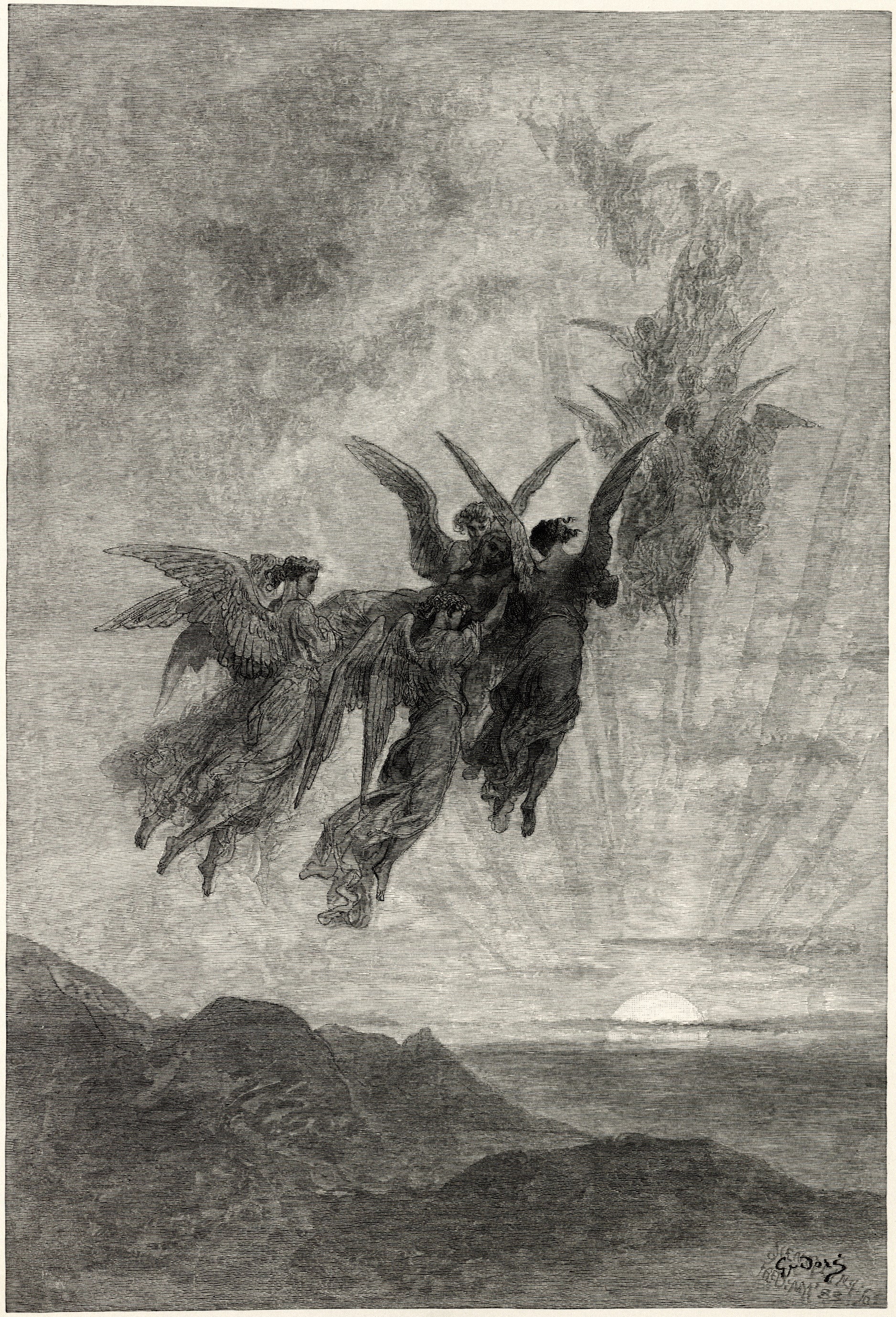 Gustave Doré — The rare and radiant maiden whom the angels name Lenore | Gothic Illustration Print