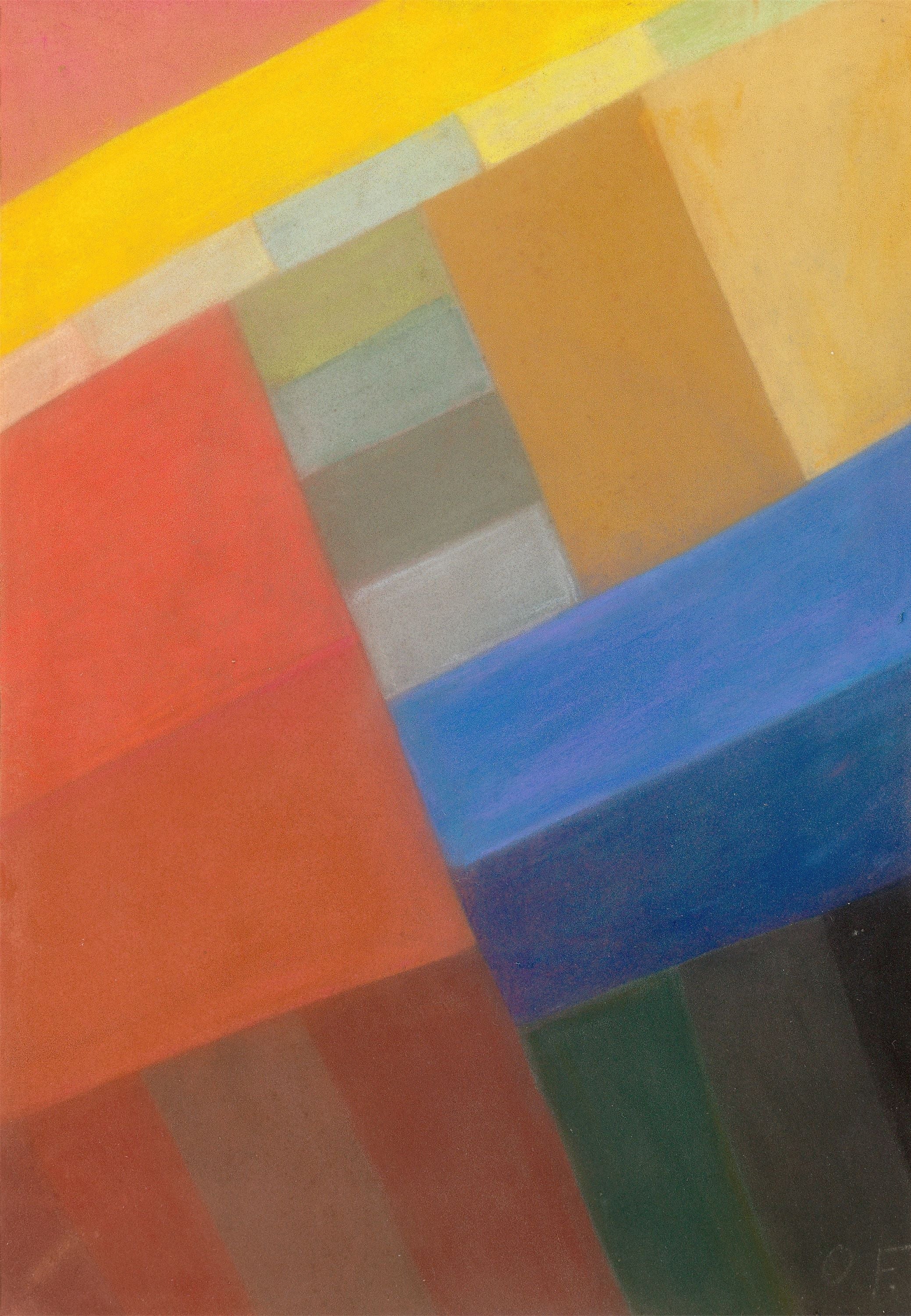 Otto Freundlich — Komposition (c. 1931) | Abstract Colour Field in Orange & Blue Fine Art Print